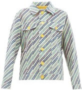Thumbnail for your product : M Missoni Striped Upcycled Linen-blend Chenille Jacket - Multi
