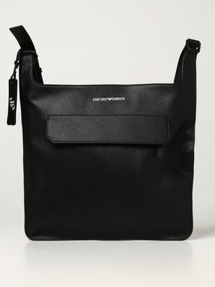 Emporio Armani Shoulder Bag Bag In Recycled Saffiano Leather - ShopStyle