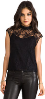 Thumbnail for your product : Alice + Olivia Hanna Mock Neck Boxy Top