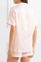 Thumbnail for your product : Pour Les Femmes - Linen Pajama Shirt - Pastel pink