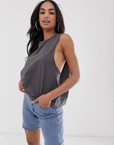 Thumbnail for your product : ASOS DESIGN super dropped armhole tank in black