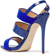 Thumbnail for your product : Giuseppe Zanotti Alien 115 Patent-leather And Suede Sandals