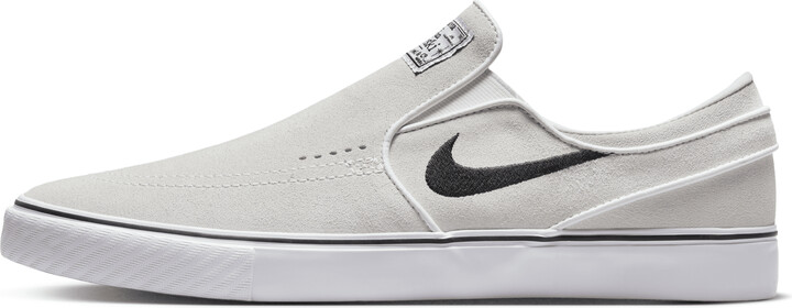 Men's Nike SB Janoski+ Slip Skate Shoes in White | FN5893-100