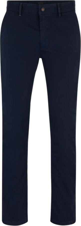HUGO BOSS Slim-fit chinos in stretch-cotton satin