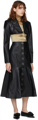 Kimhekim Black Vegan Leather Neo Emma Bell Skirt