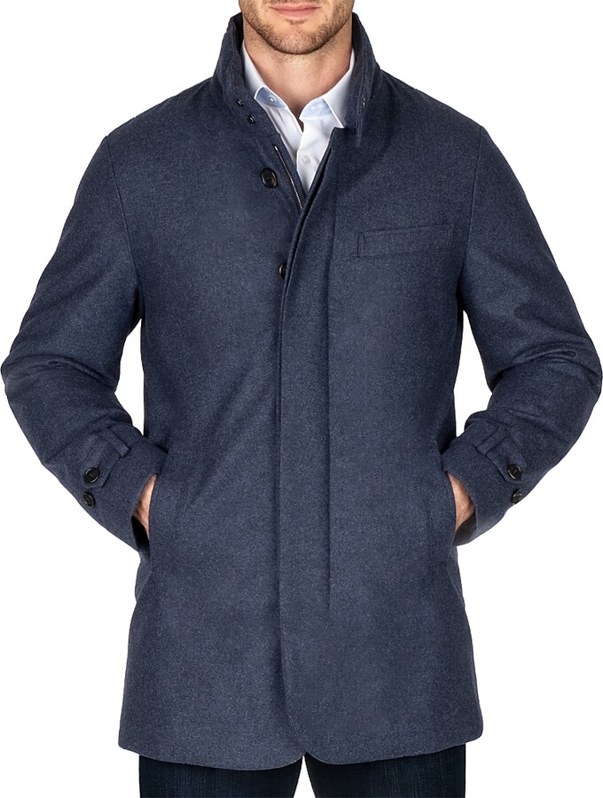 Norwegian Wool Stretch Down Filled Car Coat