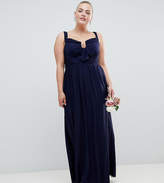 Thumbnail for your product : ASOS Curve DESIGN Curve ruched mesh bardot maxi dress