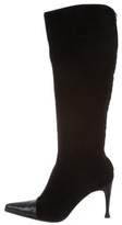 Thumbnail for your product : Sergio Rossi Cap-Toe Knee-High Boots Black Cap-Toe Knee-High Boots