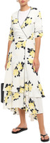 Thumbnail for your product : Ganni Total Eclipse Floral-print Crepe De Chine Midi Wrap Dress