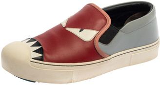 fendi monster slip on
