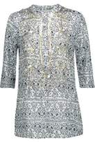 Thumbnail for your product : Figue Jasmine Sequin-Embellished Printed Cotton-Broadcloth Tunic