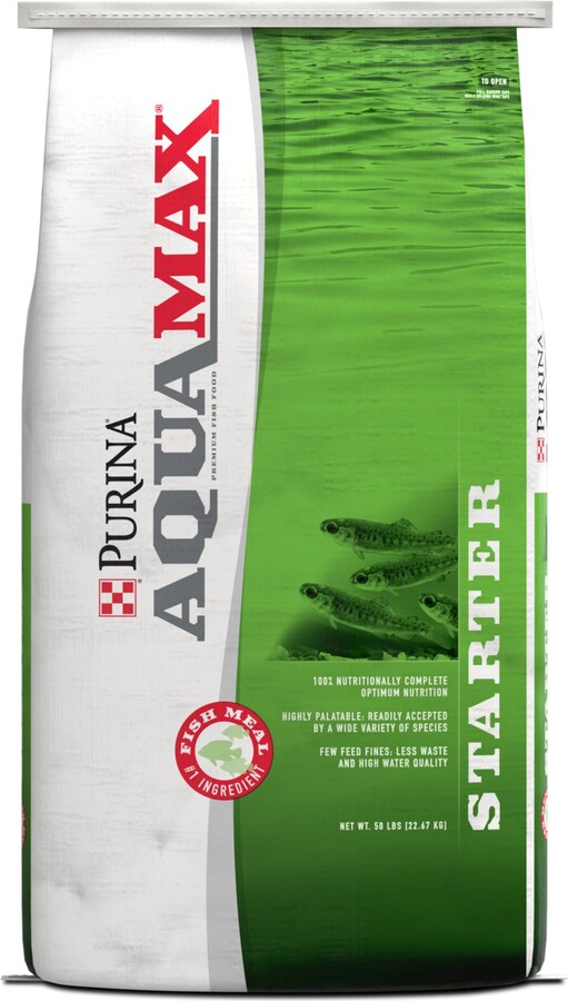 Purina Animal Nutrition Purina AquaMax Fingerling Starter 300 Extruded Fish Food, 50-lb bag