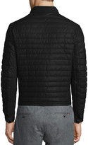 Thumbnail for your product : Moncler Casteu Quilted Leather Moto Jacket, Black