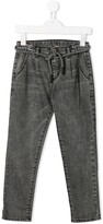 Thumbnail for your product : Andorine Cord Detail Straight-Leg Jeans