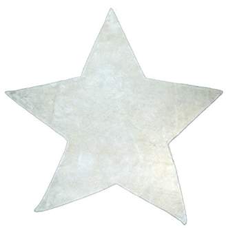 Camilla And Marc pilepoil Silk and Cotton Star Rug (130 x 130 cm, White)
