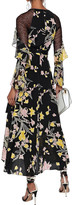 Thumbnail for your product : Diane von Furstenberg Alice Lace-paneled Floral-print Chiffon And Silk Crepe De Chine Midi Wrap Dress