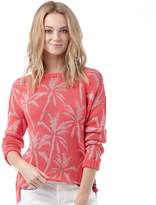 Superdry Womens Palm Print Slouch Knit Top Pink Pop
