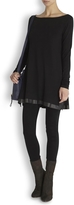 Thumbnail for your product : Donna Karan Black leather trimmed tunic