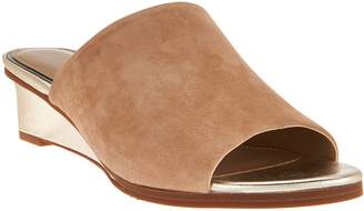 Judith Ripka Leather Wedge Slide Sandals - Jaimie
