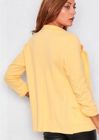 Thumbnail for your product : Missy Empire Dana Yellow Open Front Blazer