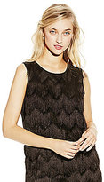 Thumbnail for your product : Vince Camuto Herringbone-Fringe Shell Top