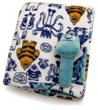 Kids Line Disney Baby Monsters, Inc. Sulley Printed Blanket and Stick Rattle Set