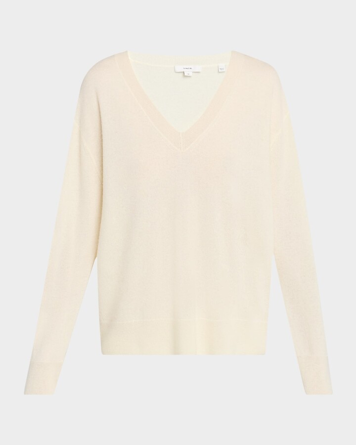 Vince Silk-Cashmere Deep V Sweater