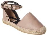 Thumbnail for your product : Valentino Rockstud Leather Ankle Strap Espadrille