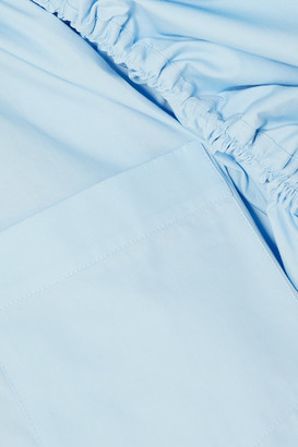 Antonio Berardi Ruched Cotton-poplin Shirt - Blue