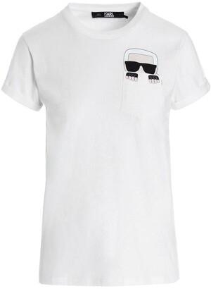 Karl Lagerfeld Paris Ikonik Peeking Pocket T-Shirt