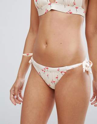 Oasis Printed Flamingo Bikini Bottom