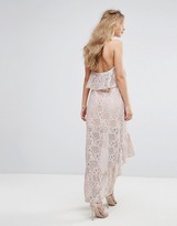 Thumbnail for your product : Foxiedox Halter Neck Lace Hi-Low Dress
