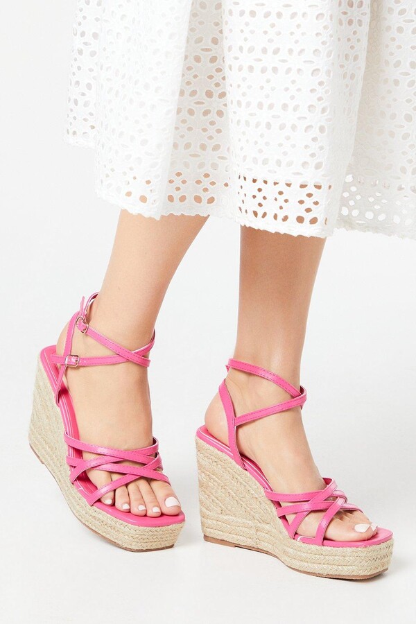 Dorothy Perkins Faith: Haven Strappy High Espadrille Wedge Sandals