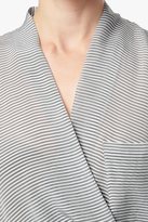Thumbnail for your product : 7 For All Mankind Twist Cowl Tank In Grey & White Stripe Chiffon