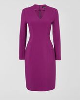 Thumbnail for your product : Jaeger Top Stitch V Neck Dress