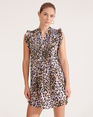 Veronica Beard Marieta Leopard Cover-Up Dress