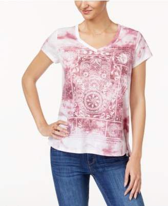 Style&Co. Style & Co Tie-Dyed T-Shirt, Created for Macy's