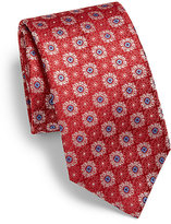 Thumbnail for your product : Canali Contrast Medallion Silk Tie
