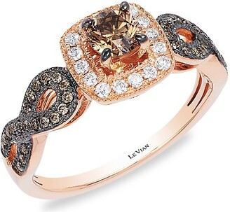 LeVian Bridal® 14K Strawberry Gold®, Chocolate Diamond® & Vanilla Diamond® Ring