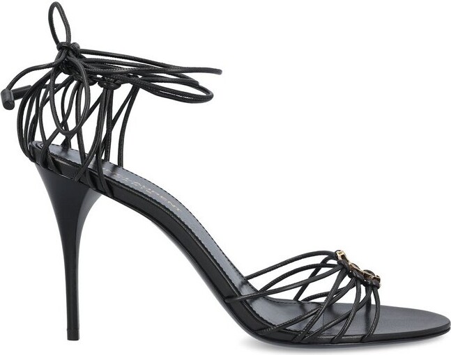 Saint Laurent Babylone Logo Plaque Sandals