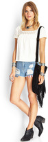 Thumbnail for your product : Forever 21 Crochet Knit Babydoll Top