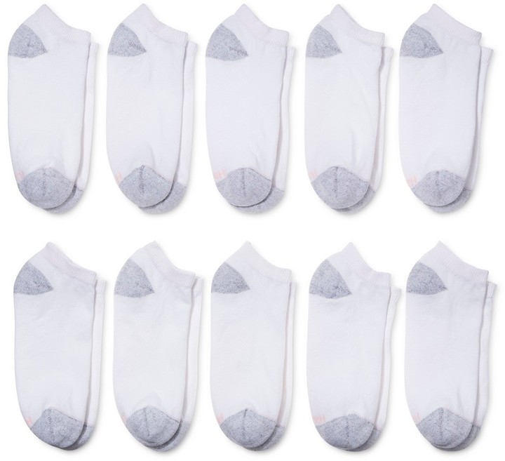 Hanes Hane Women' Extended ize Cuhioned 10pk Low Cut ock 812