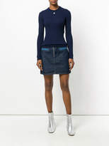Thumbnail for your product : Courreges zipped denim skirt