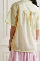 Thumbnail for your product : Renaissance Renaissance + The Vanguard Rudy Tie-detailed Ruffled Voile Shirt - Yellow