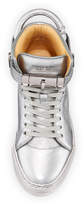 Thumbnail for your product : Buscemi 100mm Metallic Lace-Up High-Top Sneakers