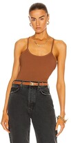 Thumbnail for your product : AGOLDE Dhalia Scoop Bodysuit in Brown