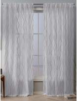 Thumbnail for your product : Exclusive Home Belfast Woven Wave Embellished Sheer Hidden Tab Top Curtain Panel Pair