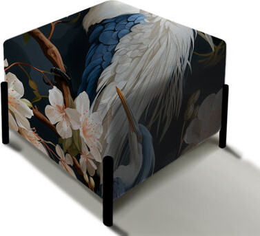 Passerine - Animal Print Square Ottoman