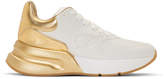 Thumbnail for your product : Alexander McQueen White and Gold Oversized Runner Sneakers