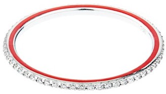 Raphaele Canot Skinny Deco Diamond, Enamel & White-gold Ring - Red